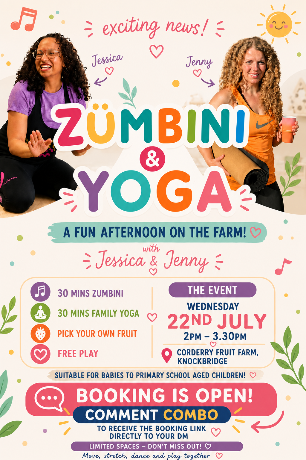 Zumbini & Yoga event poster