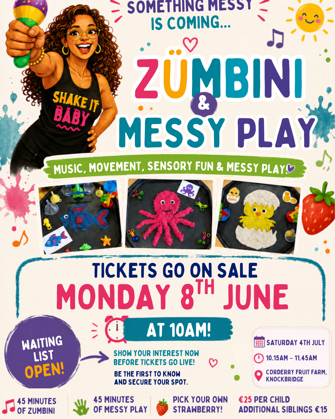 Zumbini & Messy Play event poster